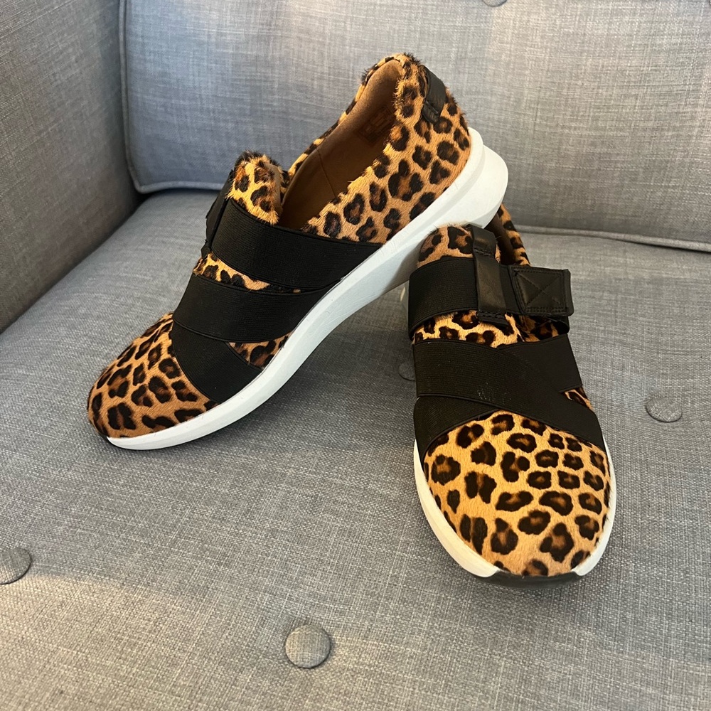 Clarks Leopard Print Slip-On Sneakers